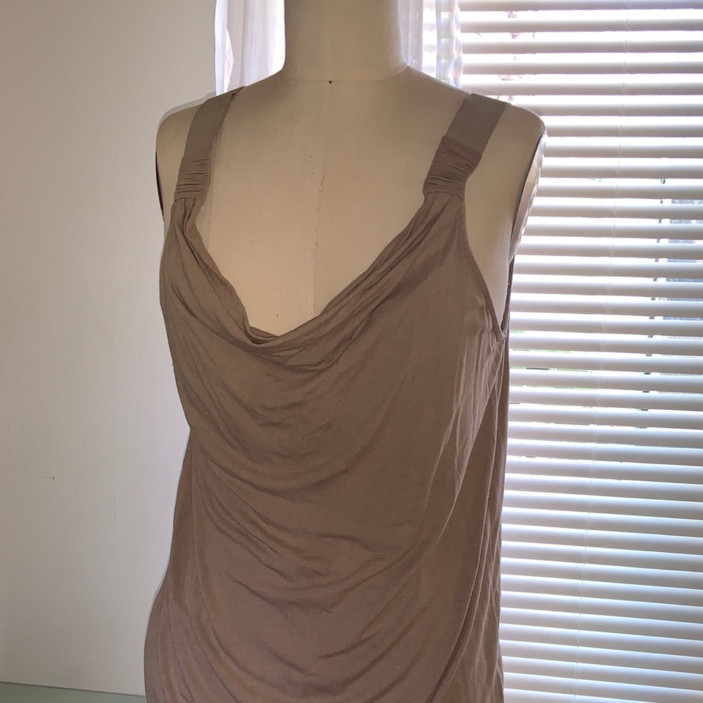 Helmut Lang vibe Elegant Tan Women's Top